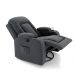 Poltrona do Papai Reclinável Giratória e Balanço Sala de Cinema Crihs Manual Glider Veludo Cinza G23 - Gran Belo