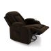 Poltrona do Papai Reclinável Giratória e Balanço Sala de Cinema Crihs Manual Glider Veludo Marrom G23 - Gran Belo