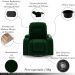 Poltrona do Papai Reclinável Giratória e Balanço Sala de Cinema Crihs Manual Glider Veludo Verde Esmeralda G23 - Gran Belo