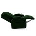 Poltrona do Papai Reclinável Giratória e Balanço Sala de Cinema Crihs Manual Glider Veludo Verde Esmeralda G23 - Gran Belo