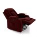 Poltrona do Papai Reclinável Giratória e Balanço Sala de Cinema Crihs Manual Glider Veludo Vinho G23 - Gran Belo