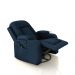 Poltrona do Papai Reclinável Giratória e Balanço Sala de Cinema Crihs com Massagem e Aquecimento PU Azul G23 - Gran Belo