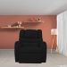Poltrona do Papai Reclinável Giratória e Balanço Zero Wall com Gatilho Oasis PU Sintético Preto G23 - Gran Belo