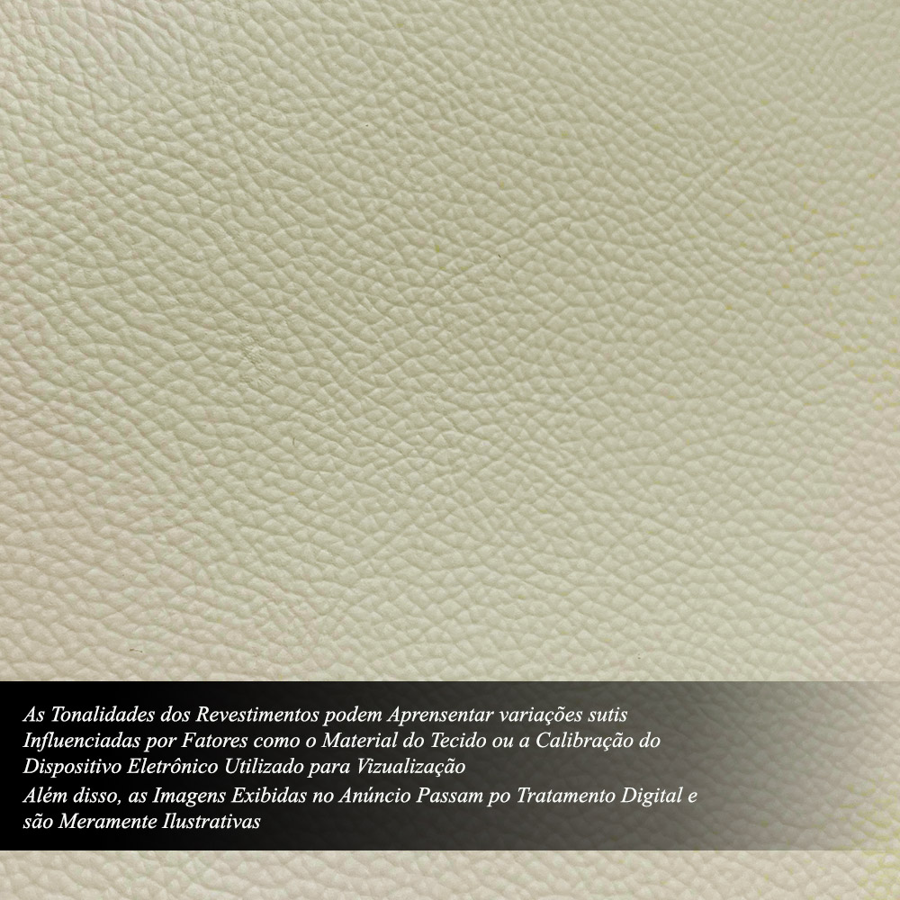 Poltrona do Papai Reclinável Manual Giratória com Balanço Doha Couro Pérola Fosco G43 - Gran Belo