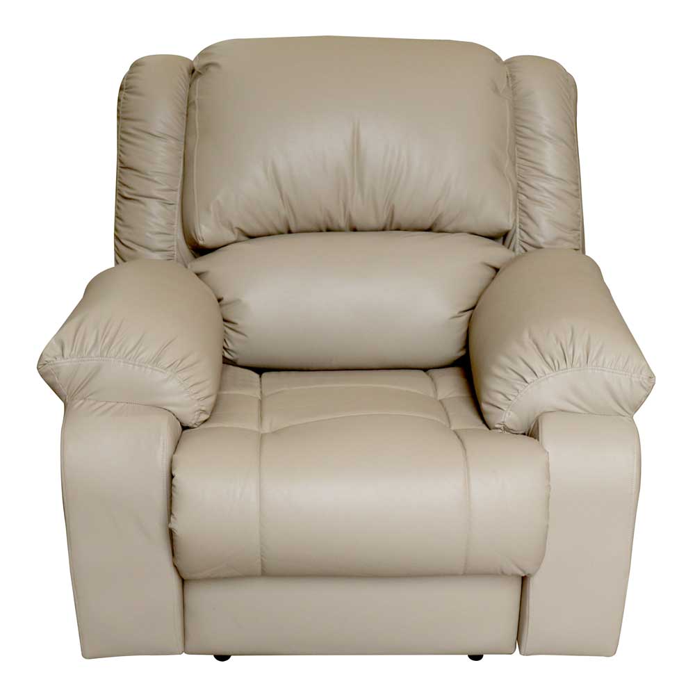 Poltrona do Papai Reclinável Manual Magnum PU Sintético Bege G23 - Gran Belo
