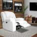 Poltrona do Papai Reclinável Manual Magnum PU Sintético Branco G23 - Gran Belo