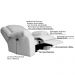 Poltrona do Papai Reclinável Manual Magnum PU Sintético Branco G23 - Gran Belo