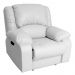 Poltrona do Papai Reclinável Manual Magnum PU Sintético Branco G23 - Gran Belo
