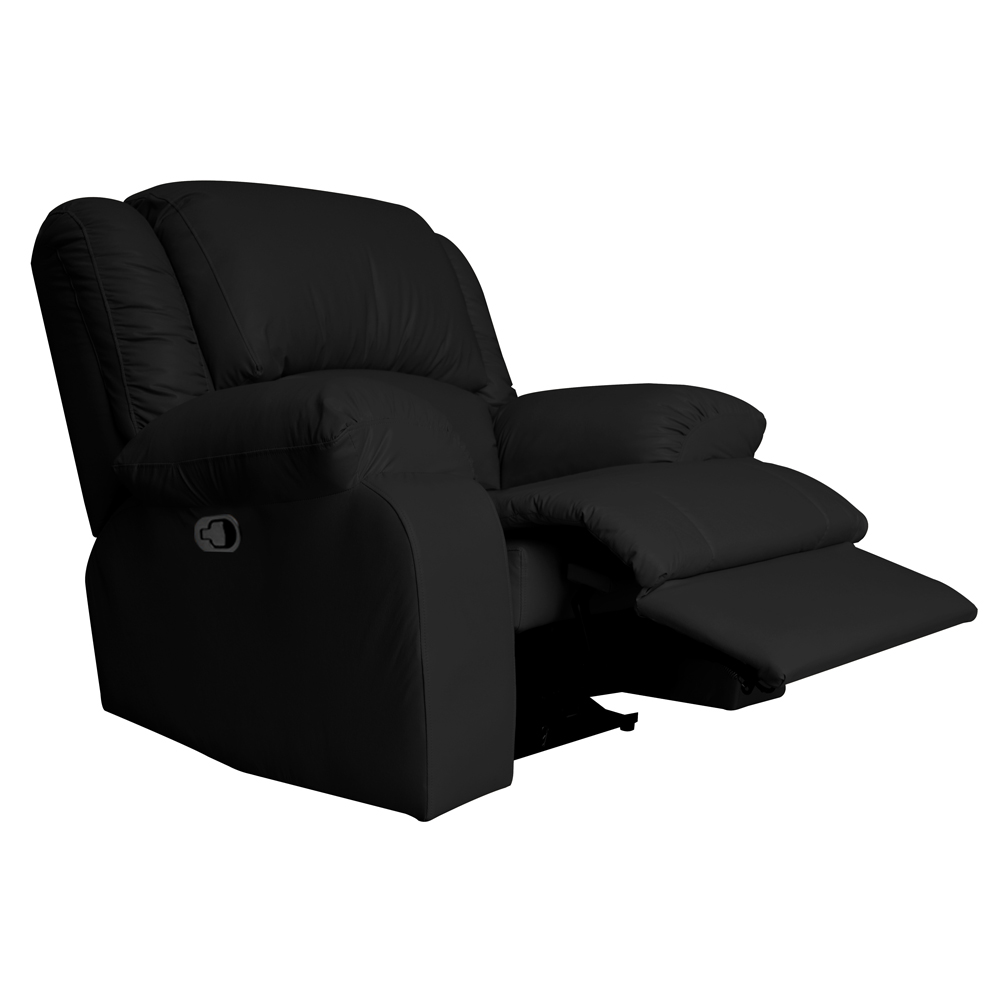 Poltrona do Papai Reclinável Manual Magnum PU Sintético Preto G23 - Gran Belo