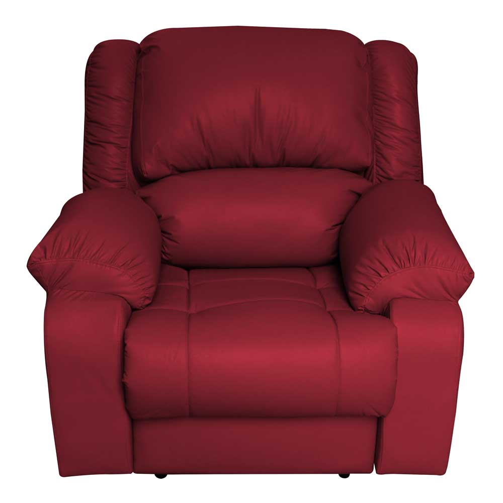 Poltrona do Papai Reclinável Manual Magnum PU Sintético Vermelho G23 - Gran Belo