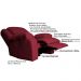 Poltrona do Papai Reclinável Manual Magnum PU Sintético Vermelho G23 - Gran Belo
