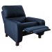 Poltrona do Papai Reclinável Manual Viena Two Way Couro Azul G40 - Gran Belo