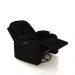 Poltrona do Papai Reclinável Massagem e Aquecimento Austin Botão Elétrico Giratória Balanço USB PU Preto G31 - Gran Belo