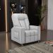 Poltrona do Papai Reclinável Pequim PU Branco G23 - Gran Belo