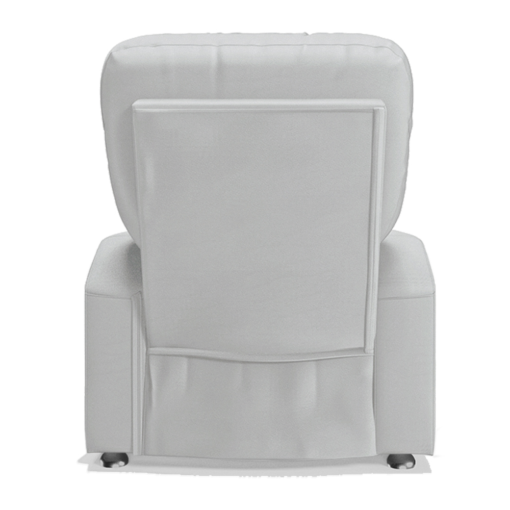 Poltrona do Papai Reclinável Pequim PU Branco G23 - Gran Belo