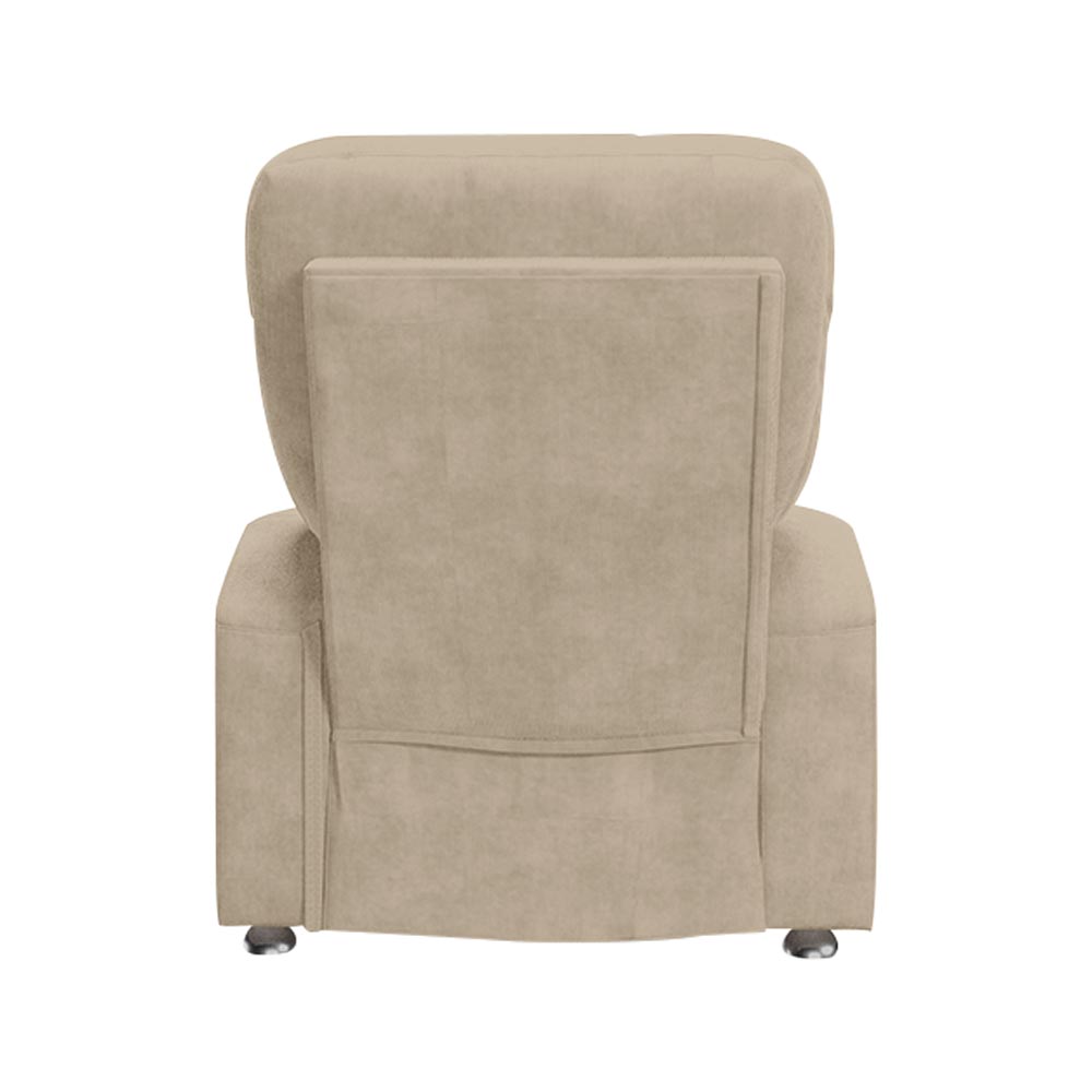 Poltrona do Papai Reclinável Pequim Suede Bege G23 - Gran Belo