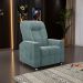 Poltrona do Papai Reclinável Pequim Veludo Azul Claro G23 - Gran Belo