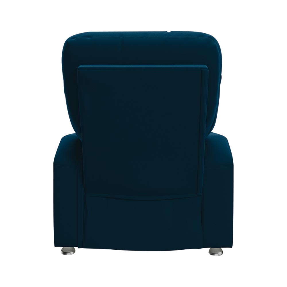 Poltrona do Papai Reclinável Pequim Veludo Azul Marinho G23 - Gran Belo