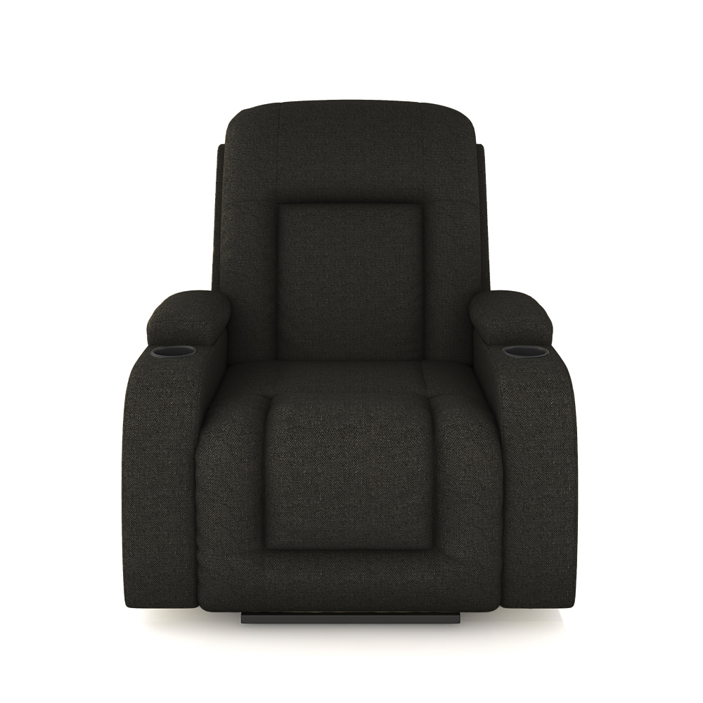 Poltrona do Papai Reclinável Sala de Cinema Crihs Elétrica Lift Elevação Linho Chumbo G23 - Gran Belo