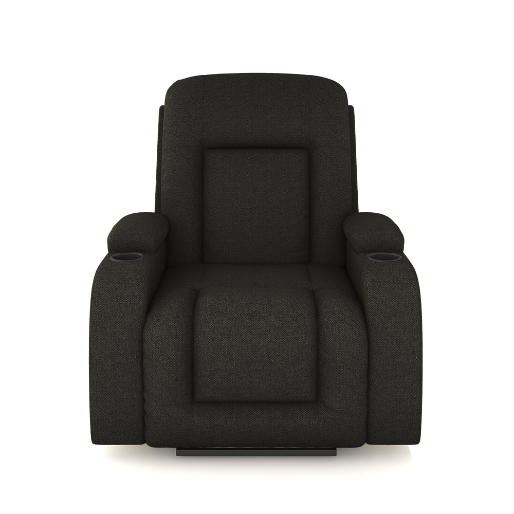 Poltrona do Papai Reclinável Sala de Cinema Crihs LIFT com Massagem e Aquecimento Linho Chumbo G23 - Gran Belo