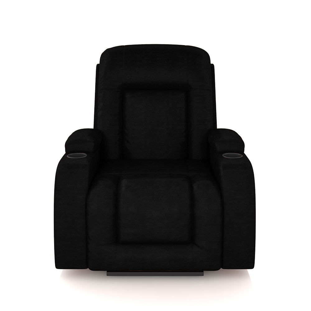 Poltrona do Papai Reclinável Sala de Cinema Crihs LIFT com Massagem e Aquecimento PU Preto Brilho G23 - Gran Belo