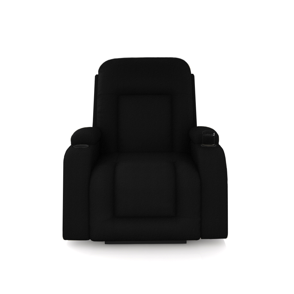 Poltrona do Papai Reclinável Sala de Cinema Crihs LIFT com Massagem e Aquecimento PU Preto G23 - Gran Belo