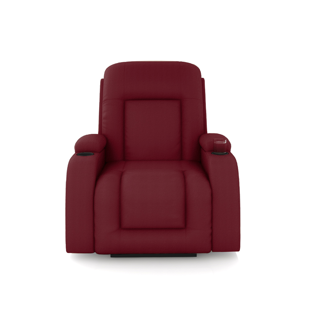 Poltrona do Papai Reclinável Sala de Cinema Crihs LIFT com Massagem e Aquecimento PU Vermelho G23 - Gran Belo