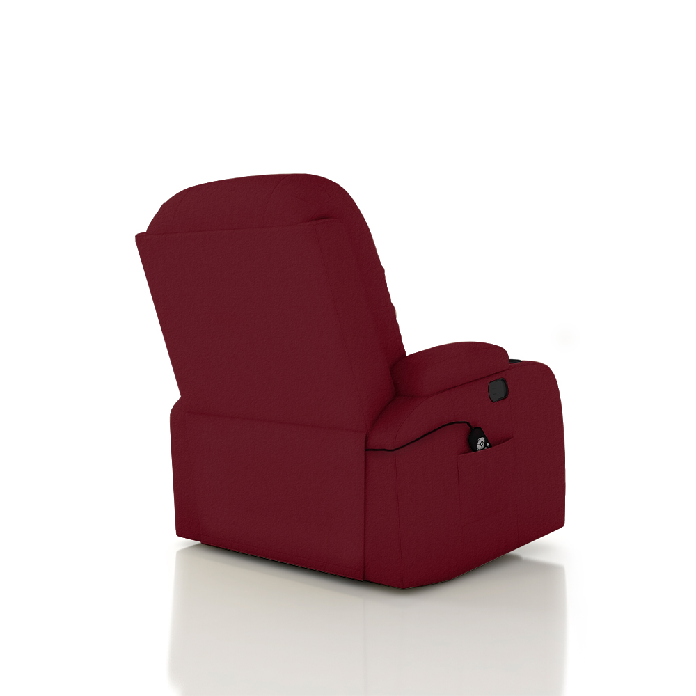 Poltrona do Papai Reclinável Sala de Cinema Crihs LIFT com Massagem e Aquecimento PU Vermelho G23 - Gran Belo