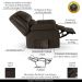 Poltrona do Papai Reclinável Sala de Cinema Madrid Controle Power Elétrico USB PU Marrom  G23