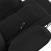 Poltrona do Papai Reclinável Sala de Cinema Madrid Controle Power Elétrico USB PU Preto  G23