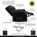 Poltrona do Papai Reclinável Sala de Cinema Madrid Controle Power Elétrico USB PU Preto Brilho  G26