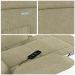 Poltrona do Papai Reclinável Sala de Cinema Madrid Elétrica Touch Massagem USB Linho Bege  G26