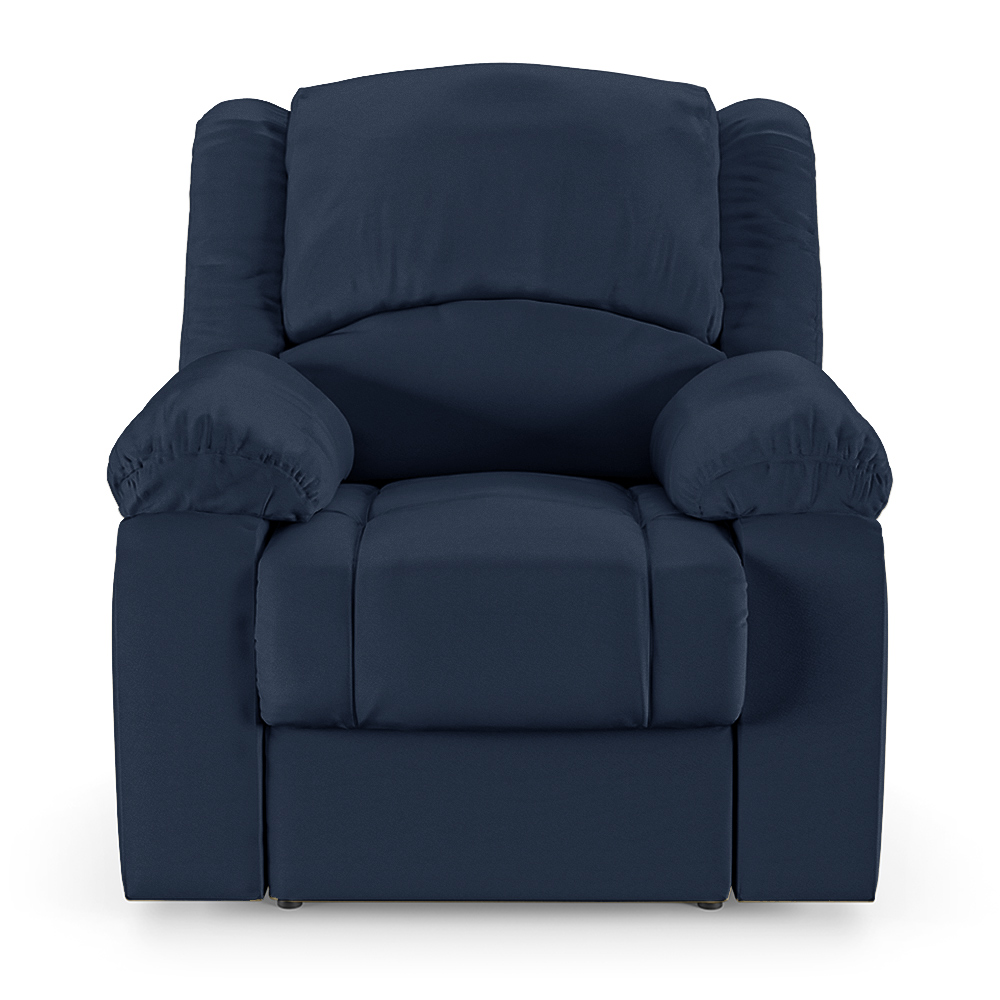 Poltrona do Papai Reclinável Sala de Cinema Madrid Elétrica Touch Massagem USB PU Azul  G23