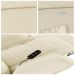 Poltrona do Papai Reclinável Sala de Cinema Madrid Elétrica Touch Massagem USB PU Bege  G26
