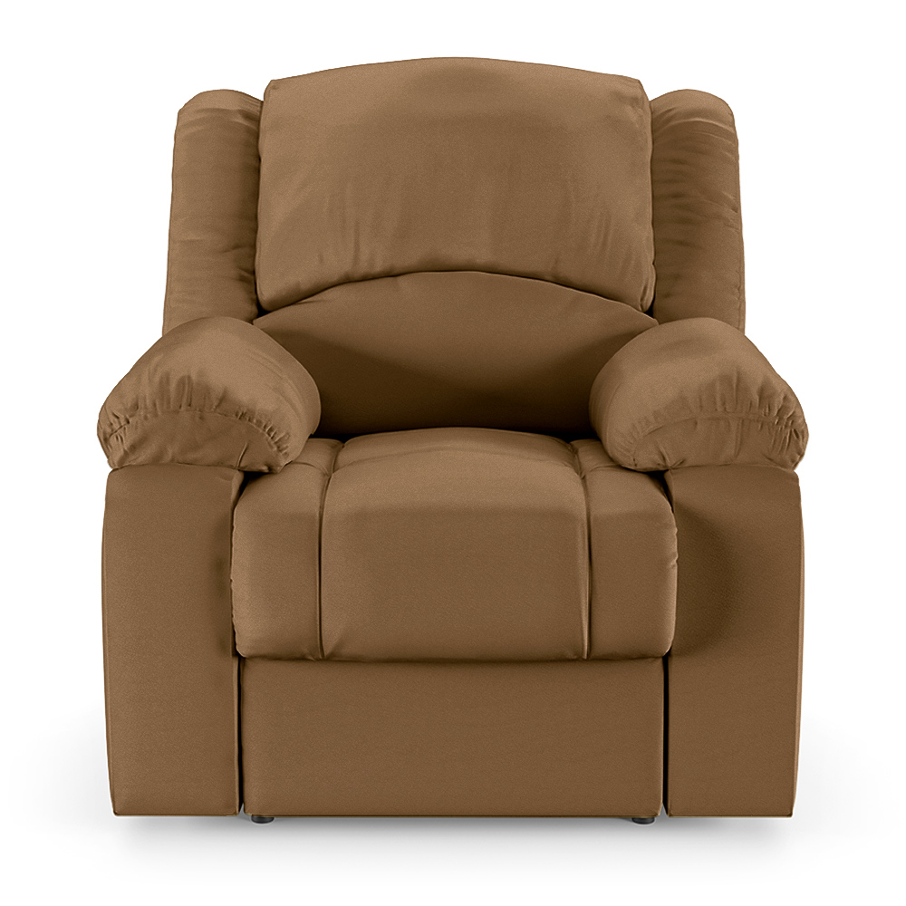 Poltrona do Papai Reclinável Sala de Cinema Madrid Elétrica Touch Massagem USB PU Caramelo  G23