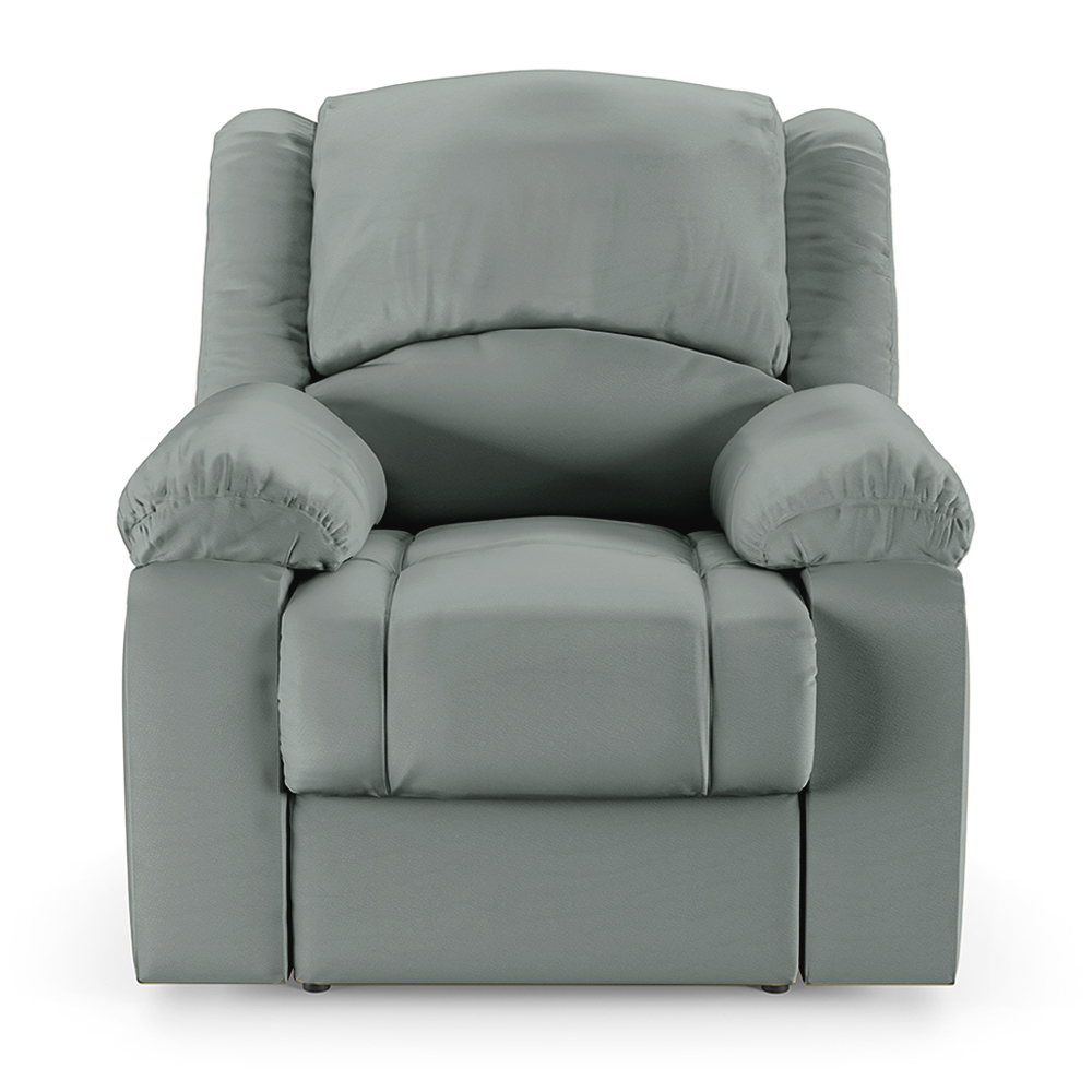 Poltrona do Papai Reclinável Sala de Cinema Madrid Elétrica Touch Massagem USB PU Cinza  G23