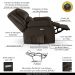 Poltrona do Papai Reclinável Sala de Cinema Madrid Elétrica Touch Massagem USB PU Marrom  G23