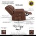 Poltrona do Papai Reclinável Sala de Cinema Madrid Elétrica Touch Massagem USB PU Marrom Brilho  G26