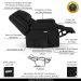 Poltrona do Papai Reclinável Sala de Cinema Madrid Elétrica Touch Massagem USB PU Preto  G23