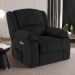 Poltrona do Papai Reclinável Sala de Cinema Madrid Elétrica Touch Massagem USB PU Preto  G23