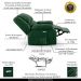 Poltrona do Papai Reclinável Sala de Cinema Madrid Elétrica Touch Massagem USB PU Verde Musgo  G26