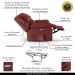 Poltrona do Papai Reclinável Sala de Cinema Madrid Elétrica Touch Massagem USB PU Vermelho  G23
