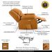 Poltrona do Papai Reclinável Sala de Cinema Madrid Elétrica Touch Massagem USB PU Whisky  G26