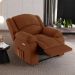 Poltrona do Papai Reclinável Sala de Cinema Madrid Elétrica Touch Massagem USB Veludo Terracota  G23
