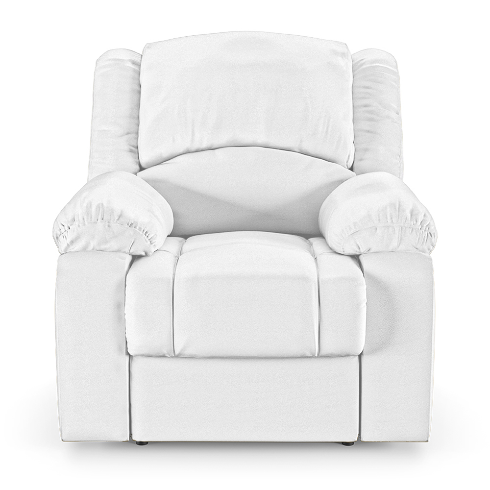 Poltrona do Papai Reclinável Sala de Cinema Madrid Elétrica Touch USB PU Branco  G23
