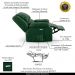 Poltrona do Papai Reclinável Sala de Cinema Madrid Elétrica Touch USB PU Verde Musgo  G26