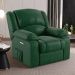 Poltrona do Papai Reclinável Sala de Cinema Madrid Elétrica Touch USB PU Verde Musgo  G26