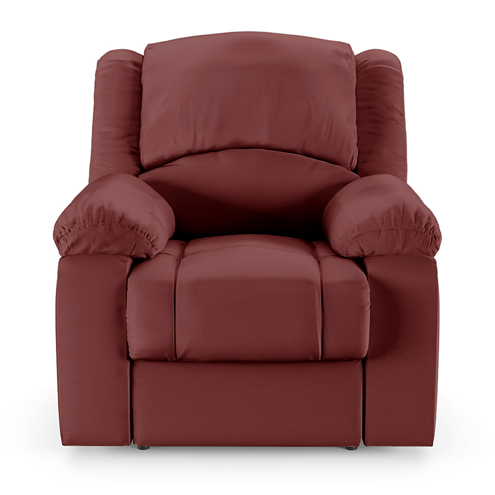 Poltrona do Papai Reclinável Sala de Cinema Madrid Elétrica Touch USB PU Vermelho  G23