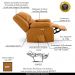 Poltrona do Papai Reclinável Sala de Cinema Madrid Elétrica Touch USB PU Whisky  G26