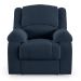 Poltrona do Papai Reclinável Sala de Cinema Madrid Elétrica Touch USB Veludo Azul  G23